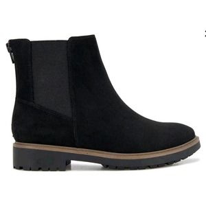 NWOT Women's Esprit Sutton Chelsea Boots Black Faux Suede Various Sizes